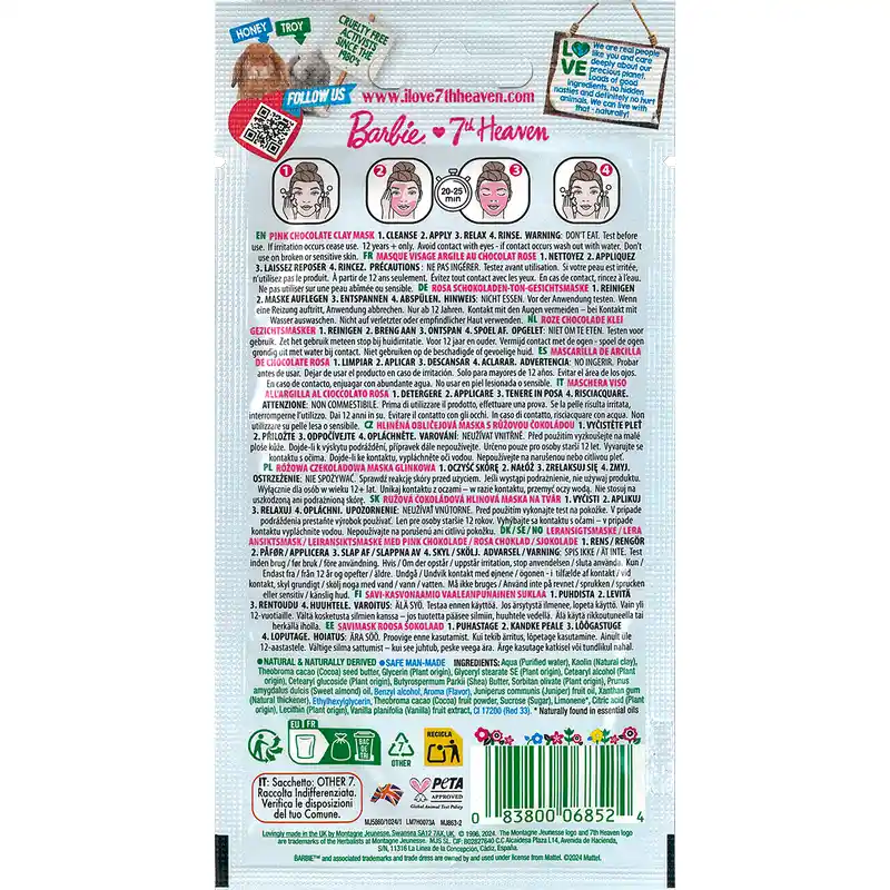 7 Heaven Barbie Masque d'argile au chocolat rose - Image 2