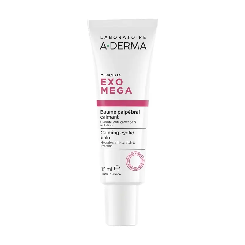 A-Derma Exomega Baume apaisant pour les paupières, 15 ml