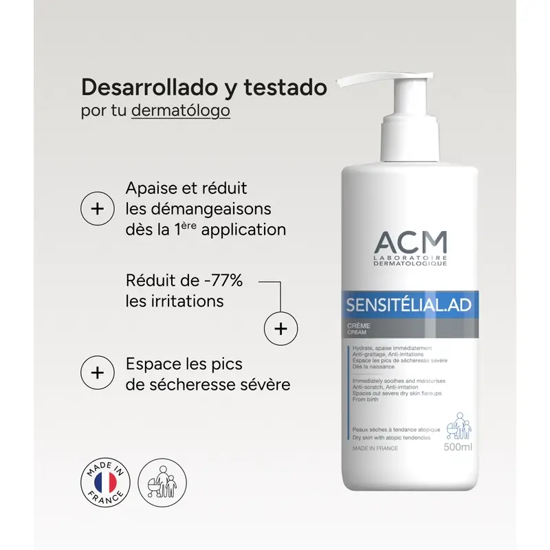 Acm Laboratoires Sensitelial.Ad Crème 500 Ml - Image 8