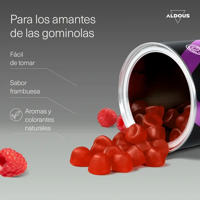 Aldous Bio Collagène Hydrolysé Avec Acide Hyaluronique, Coenzyme Q10, Zinc Et Vitamines, 120 gummies - Image 4