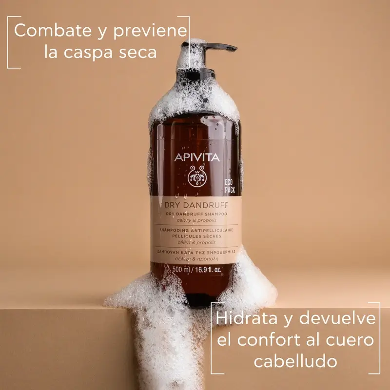 APIVITA Shampooing antipelliculaire sec 500 ml - Image 2