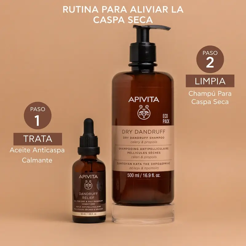 APIVITA Shampooing antipelliculaire sec 500 ml - Image 5