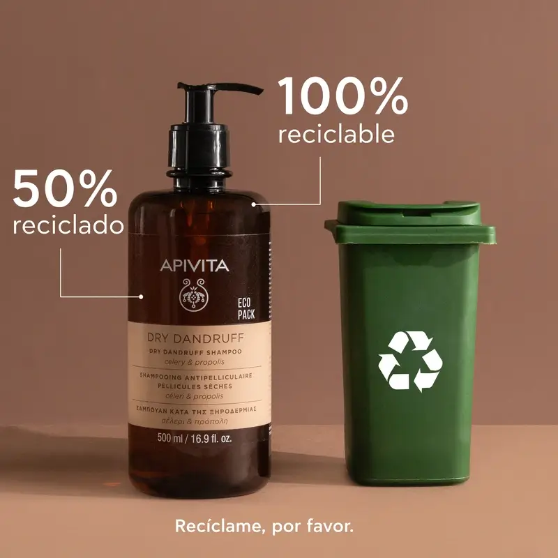APIVITA Shampooing antipelliculaire sec 500 ml - Image 8