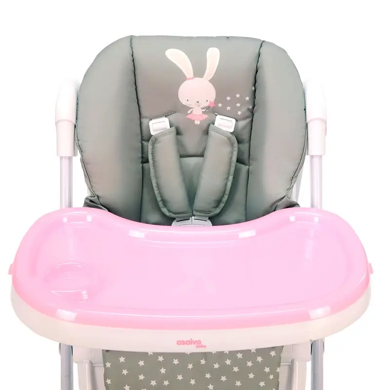 Chaise haute à roulettes Asalvo Pink Bunny - Image 11