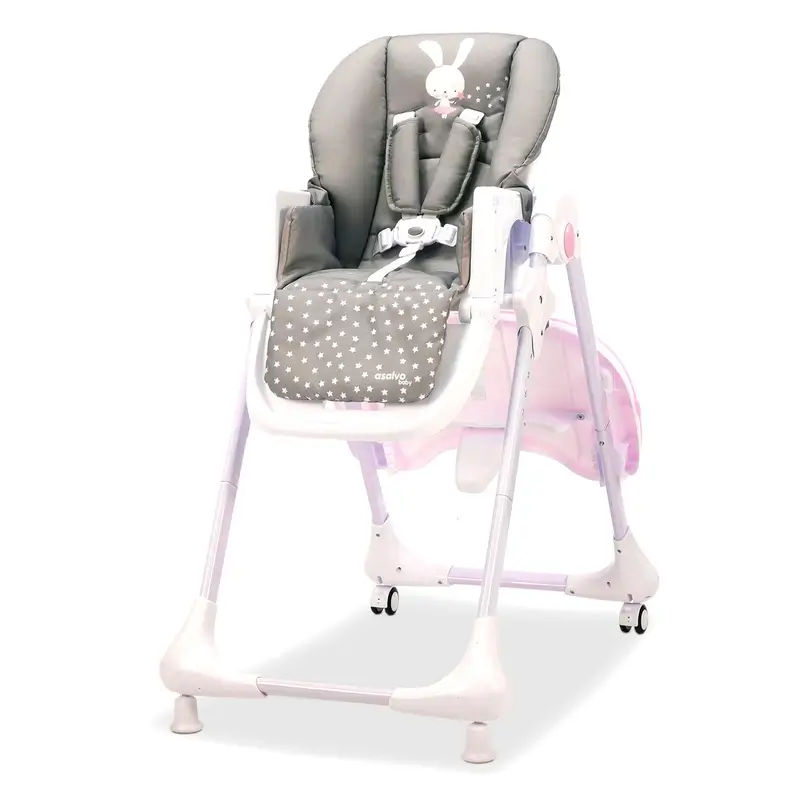 Chaise haute à roulettes Asalvo Pink Bunny - Image 8