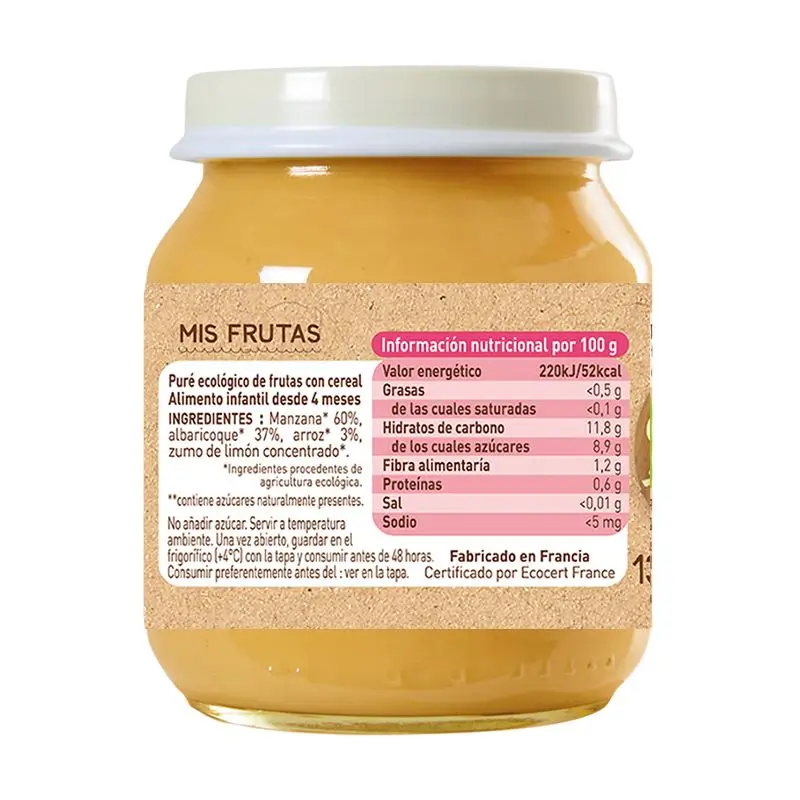 Babybio Fruits avec Céréales, 130 grammes - Image 2