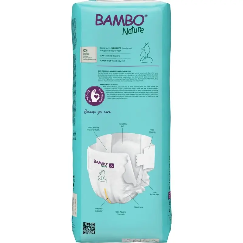 Couches Bambo Nature Taille 5 (12-18 Kg), 44 pièces - Image 3