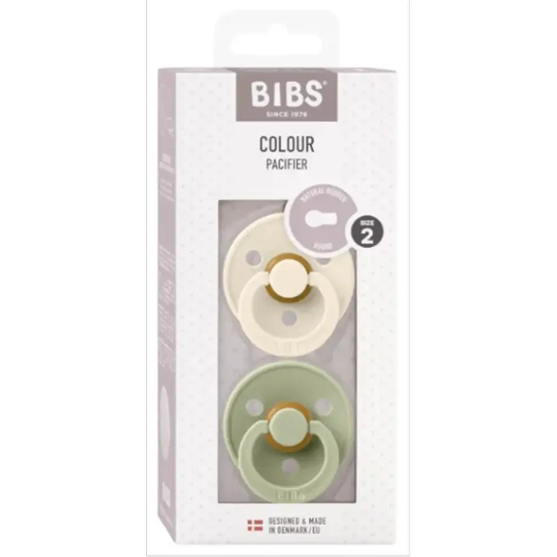Bavoirs Bavoirs Sucettes Couleur Ronde Ivoire/Sage 6-18m, 2 pièces