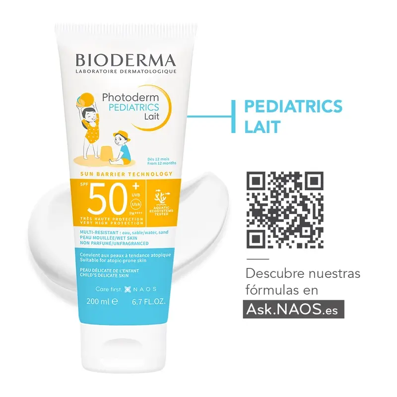 Bioderma Photoderm Pediatrics Lait SPF50+ Crème solaire, 100 ml - Image 6