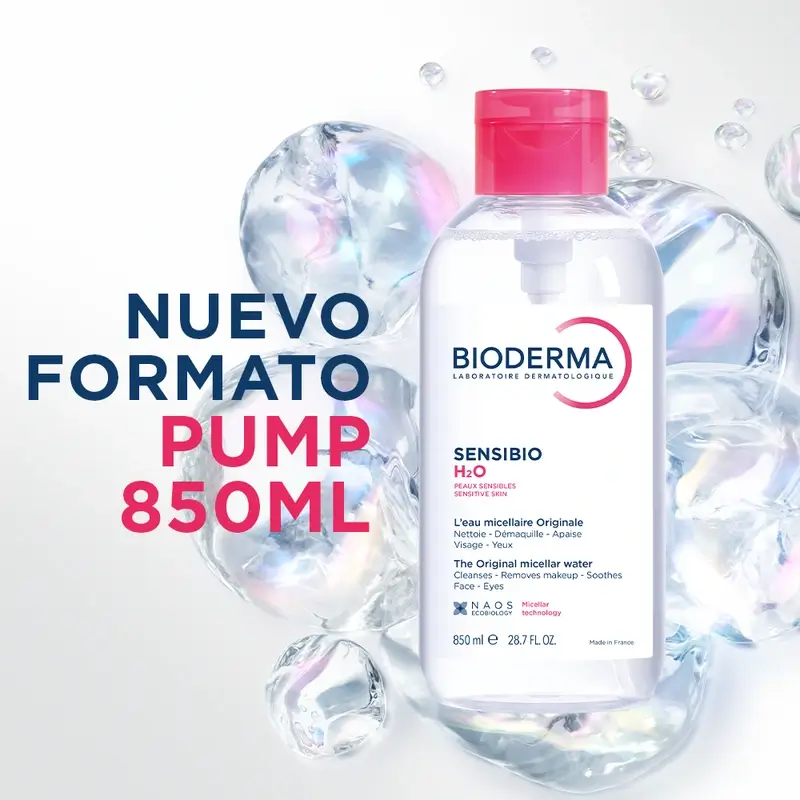 Bioderma Sensibio H2O PUMP Solution Micellaire Peau Sensible 850ml - Image 3