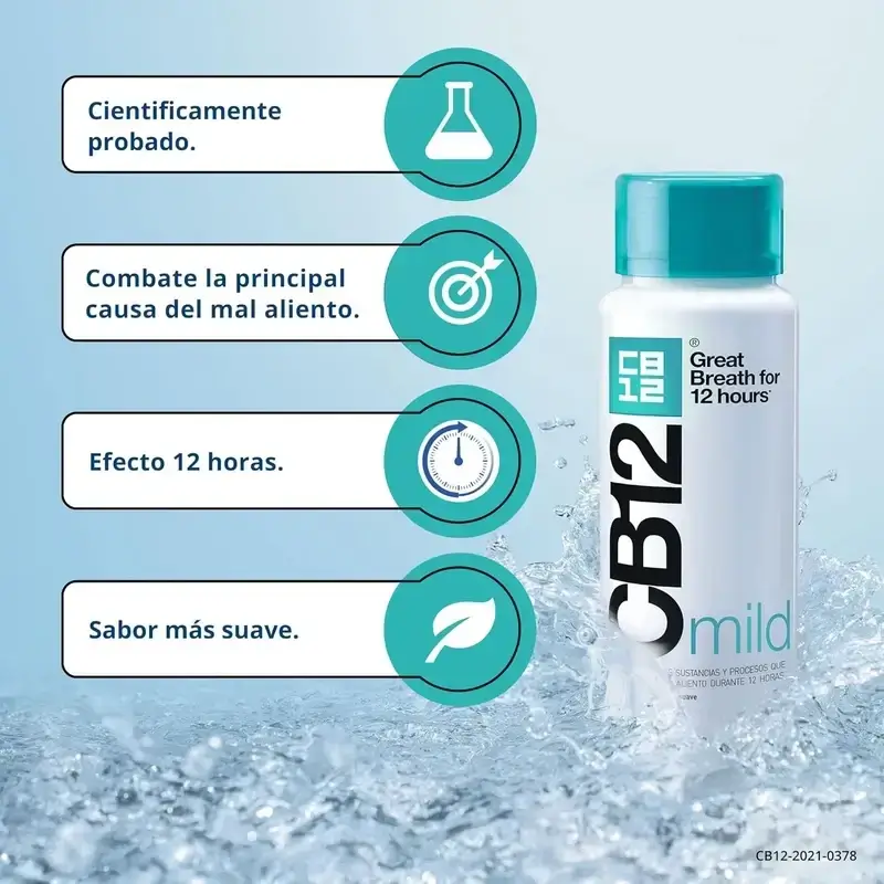 Cb12 Bain de bouche doux Bain de bouche halitose à la menthe douce, 2X250 Ml - Image 6