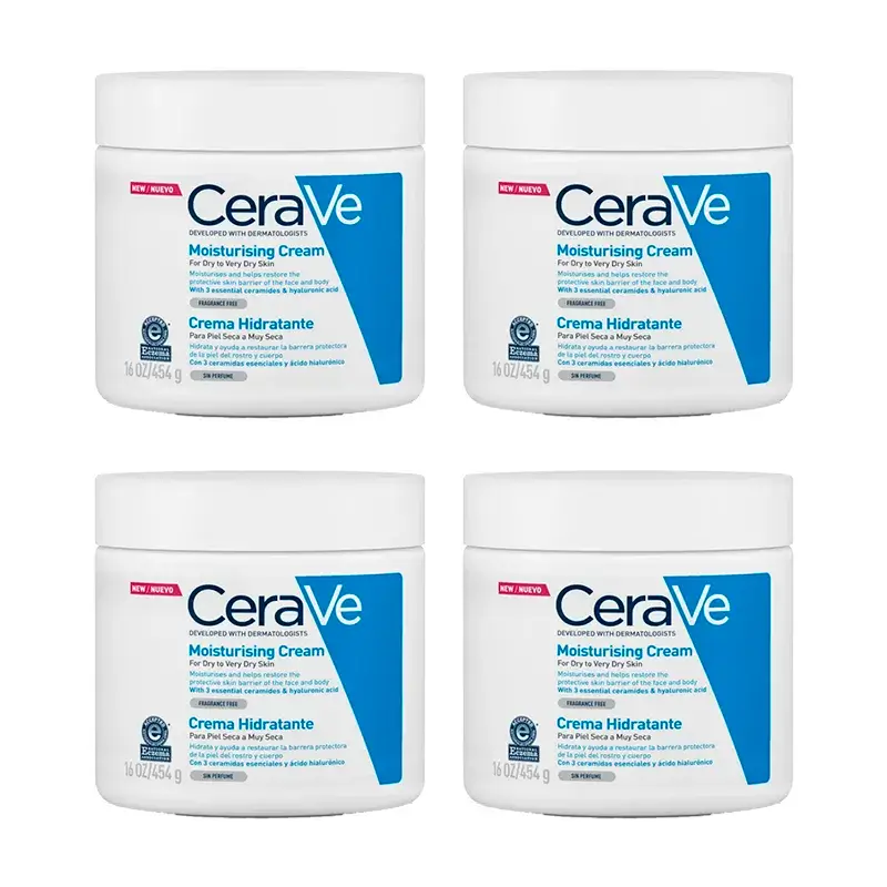 CeraVe Crème hydratante, paquet de 4 x 454 g