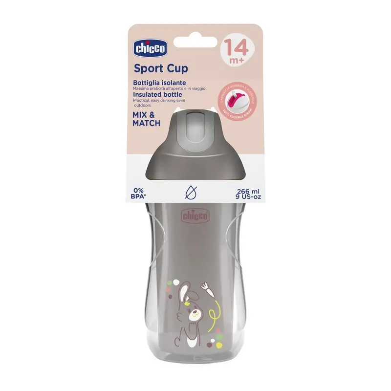Chicco Sport Cup Thermal Tumbler 14M+ Gris - Image 4