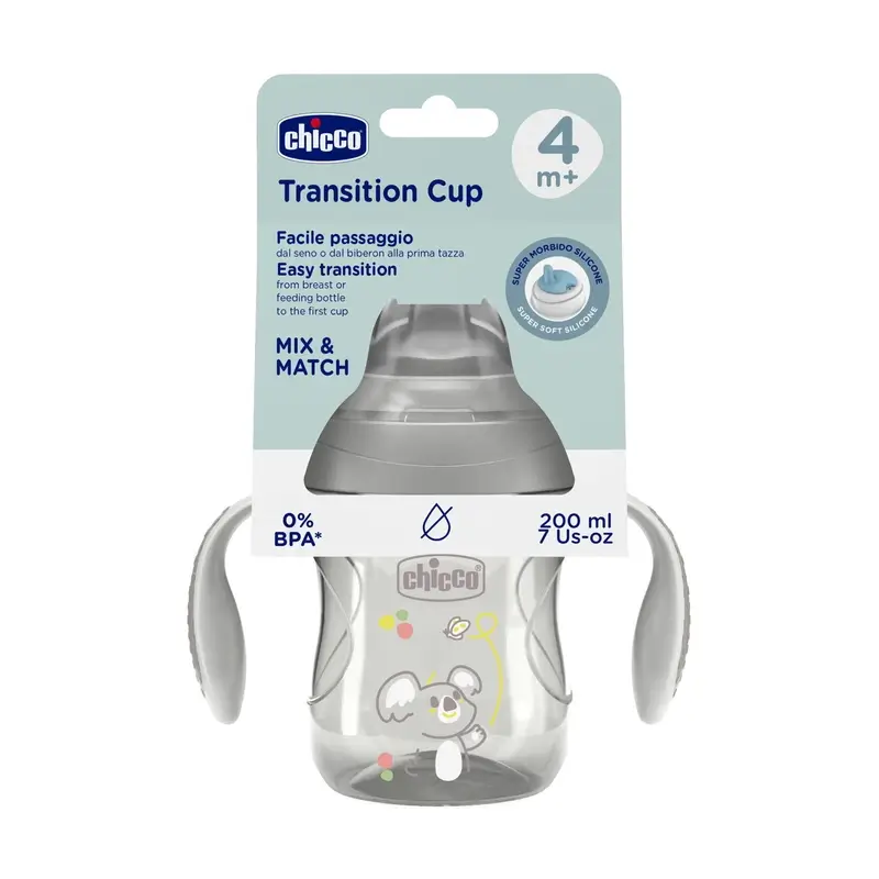 Chicco Transition Cup 4M+ Gris 200Ml - Image 4