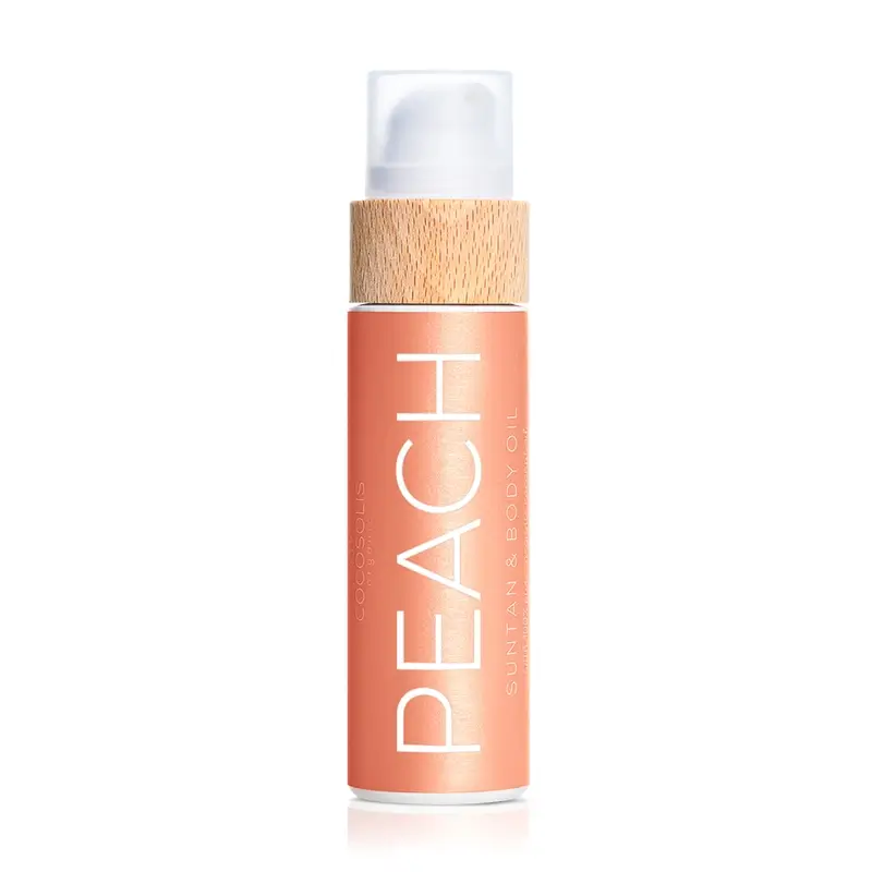 Huile solaire et corporelle Cocosolis Peach, 100 ml