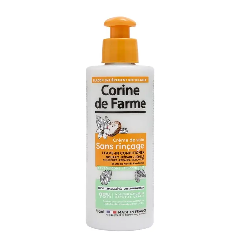 Corine De Farme Crème sans rinçage au beurre de karité, 200 ml