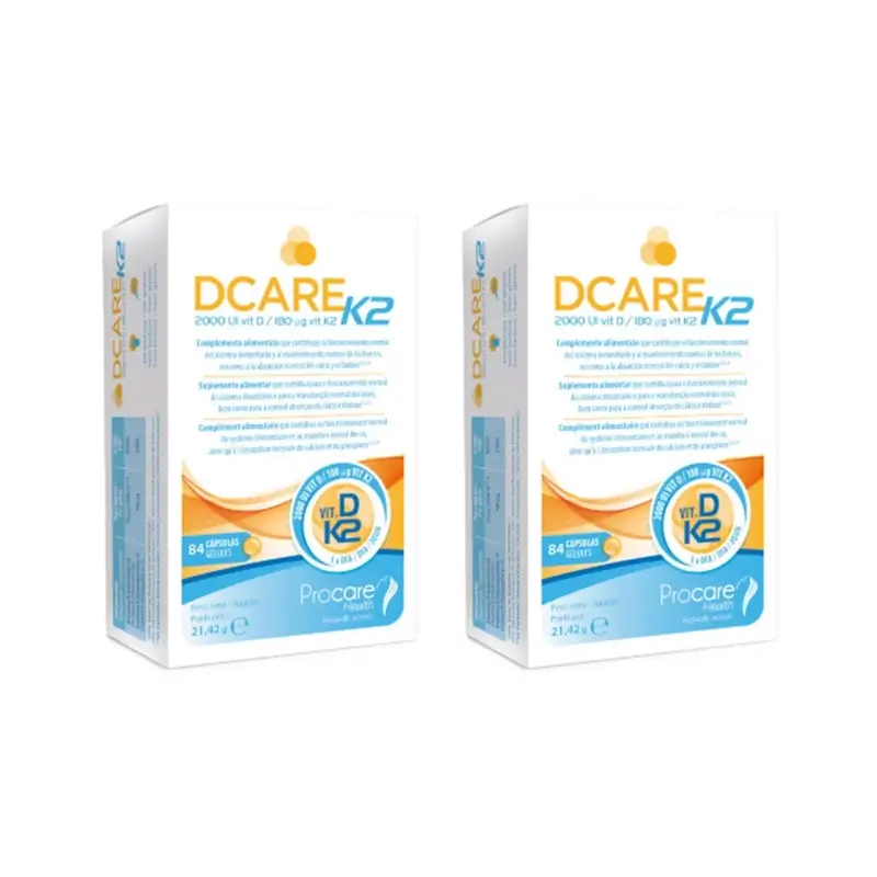 Dcare K2 2000 Iu Vitamine D3, 2X84 Softgels