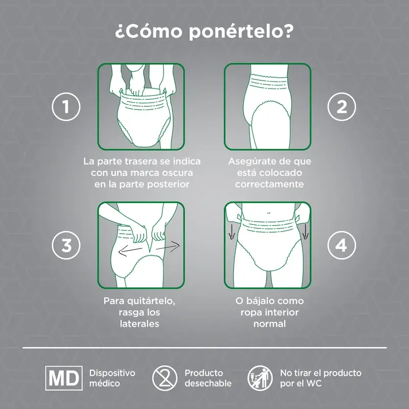Depend Normal S/M Couche pour homme adulte, 10 pièces - Image 5