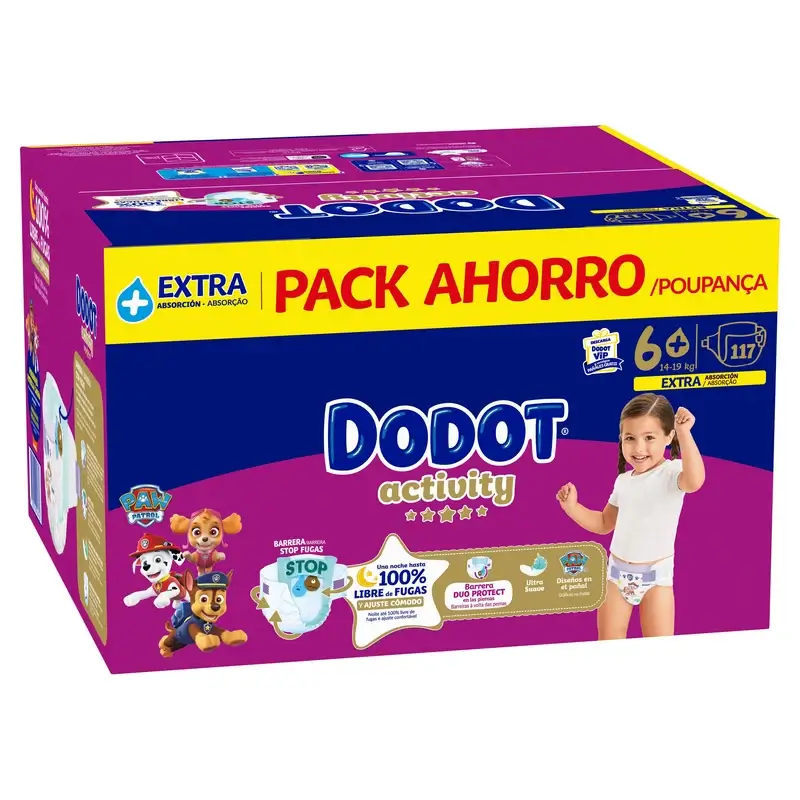Dodot Activity Taille 6+, 14kg-19kg, 117 couches - Image 4