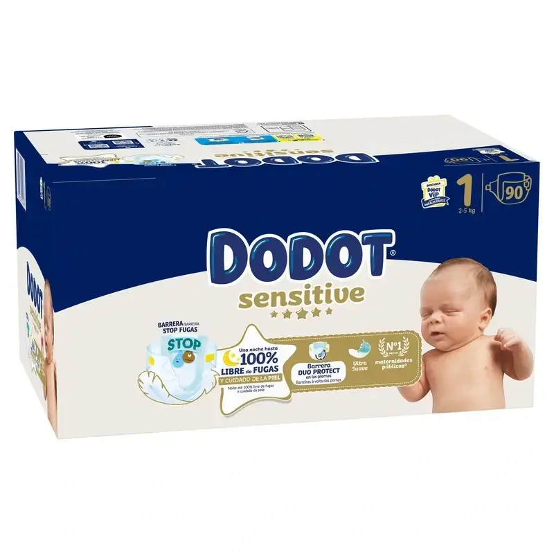 Dodot Sensitive Jumbo Sensitive Nappy Pack Size 1 , 3X90 Units - Image 4