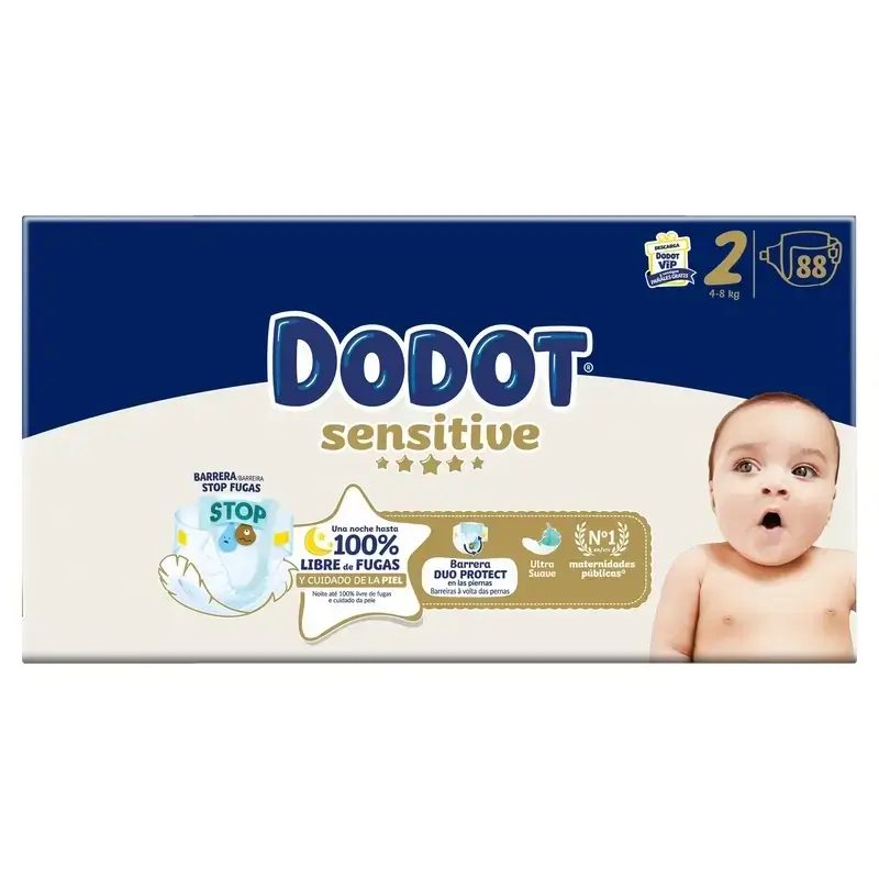 Dodot Sensitive Jumbo Sensitive Nappy Pack Size 2, 2x88 unités - Image 3
