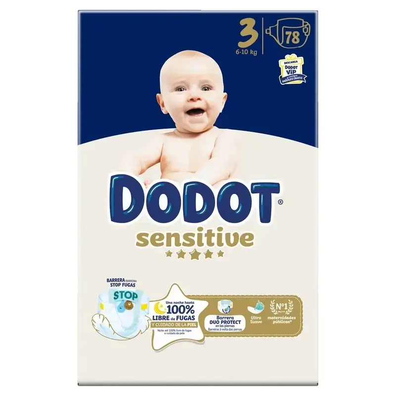 Dodot Sensitive Jumbo Sensitive Nappy Pack Size 3 , 3X78 Units - Image 3