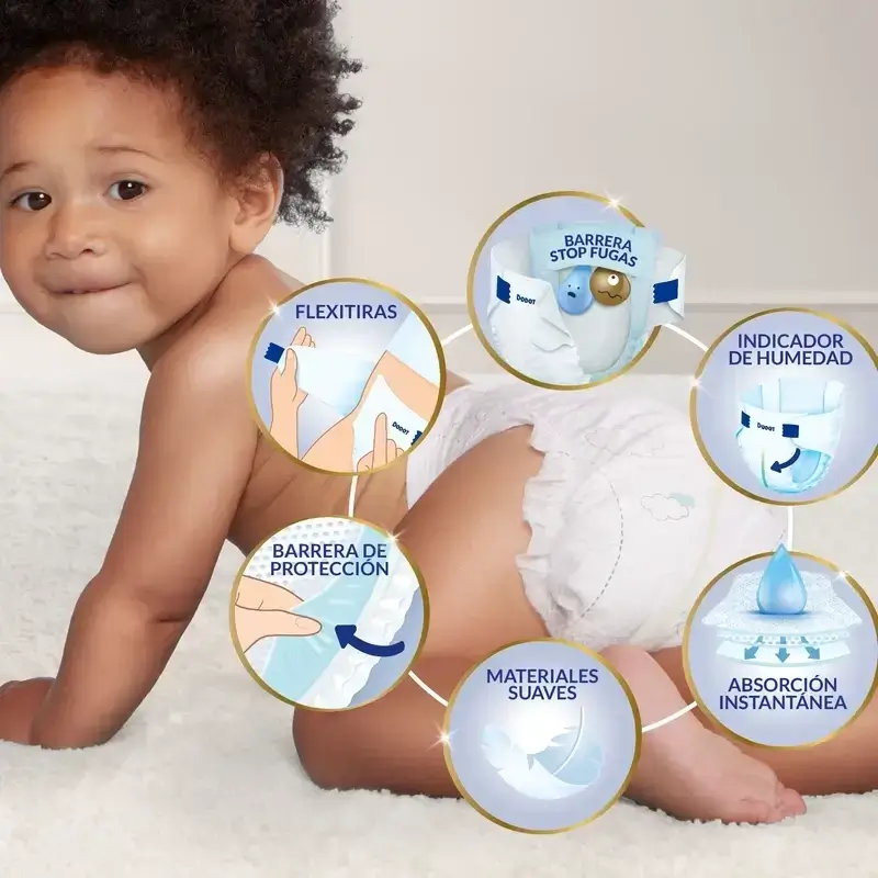 Dodot Sensitive Extra Jumbo Nappy Size 3+, Pack 2 x 56 couches - Image 6