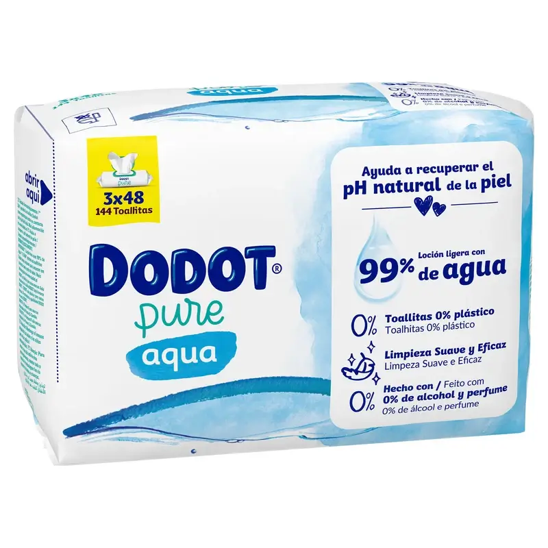 Dodot Dodot Aqua Plastic Free Wipes 3x48, 144 pcs. - Image 2