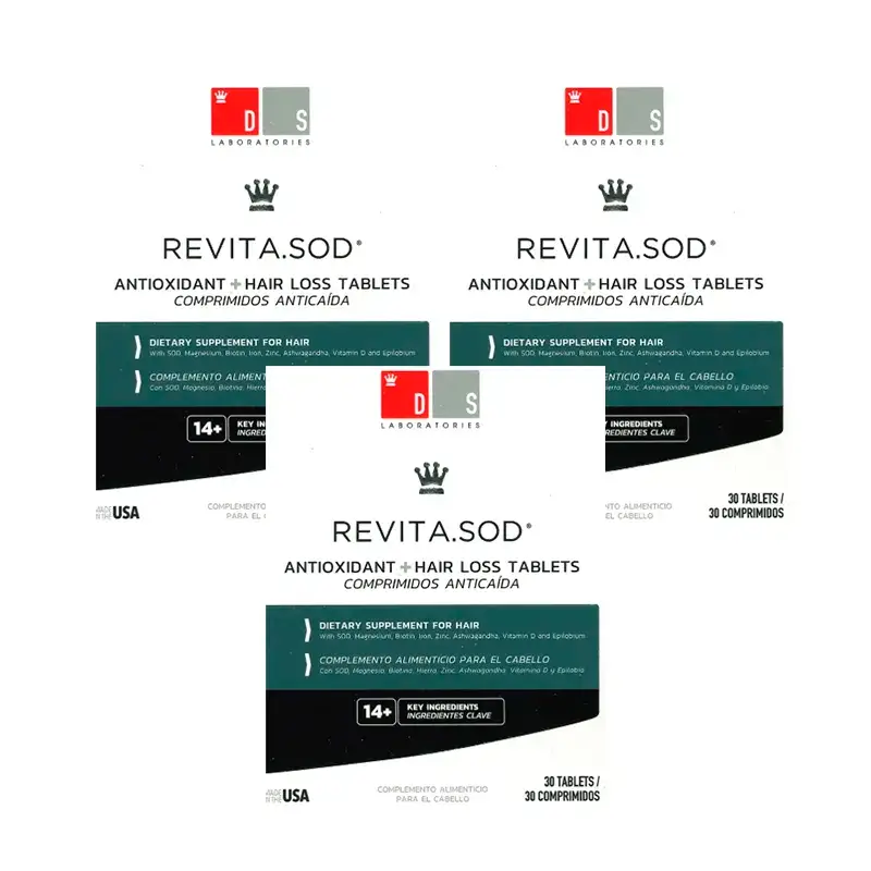 Ds Laboratories Revita Sod Anti-Hair Loss Tablets, Pack 3 x 30 pcs.