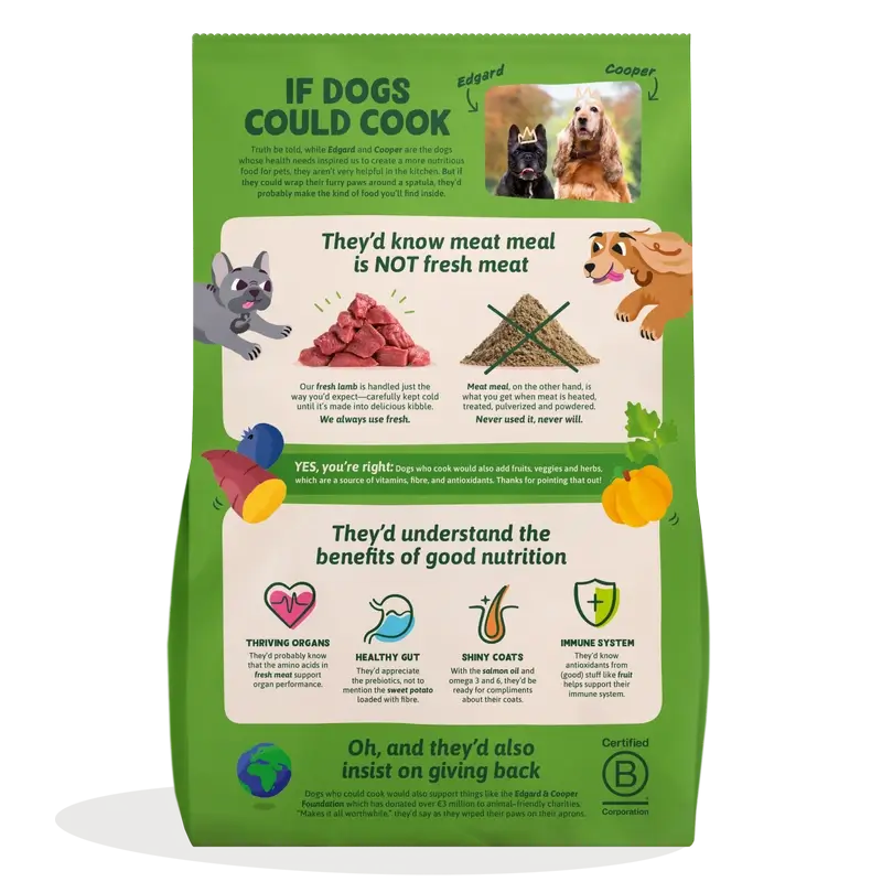 Edgard & Cooper Medium Adult Dog Food With Fresh Lamb , 1 kg - Image 2