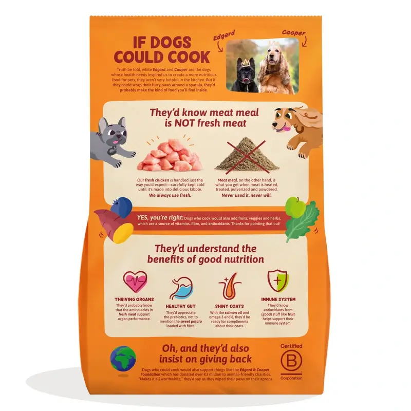 Edgard & Cooper Mini Croquettes pour chien adulte avec poulet frais , 3 kg - Image 2