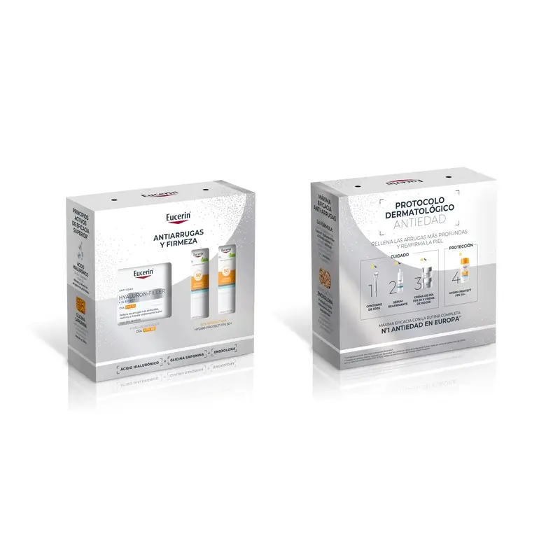 Eucerin Pack Anti-Age Hyaluron-Filler Day Cream Fps 30 50Ml + 2 Minis Sun Hydro Protect Fps 50+ 2X5Ml