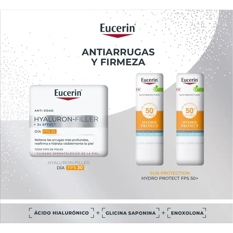 Eucerin Pack Anti-Age Hyaluron-Filler Day Cream Fps 30 50Ml + 2 Minis Sun Hydro Protect Fps 50+ 2X5Ml - Image 3