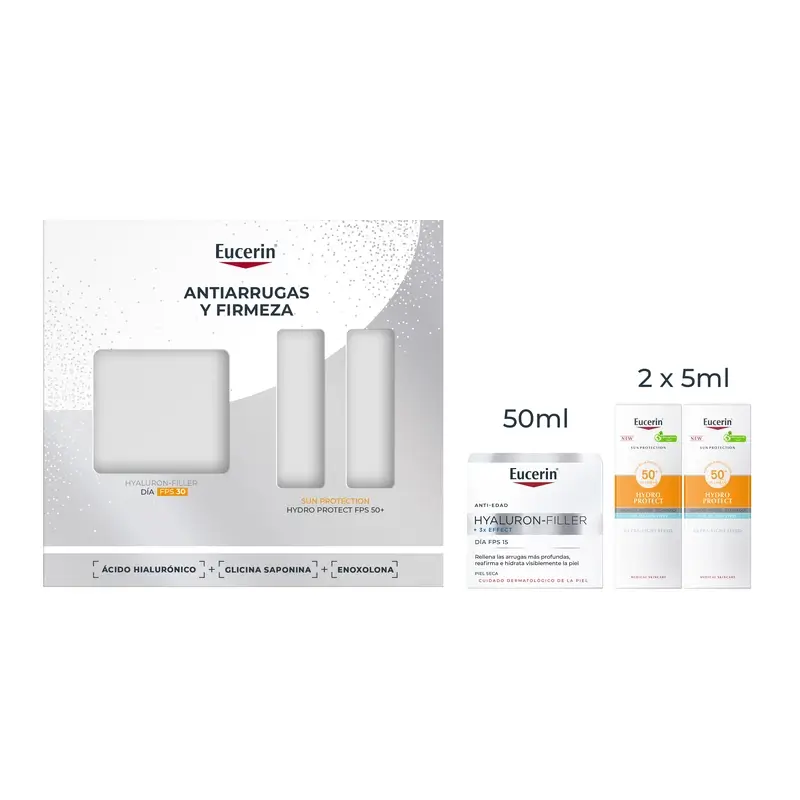 Eucerin Pack Anti-Age Hyaluron-Filler Day Cream Fps 30 50Ml + 2 Minis Sun Hydro Protect Fps 50+ 2X5Ml - Image 4