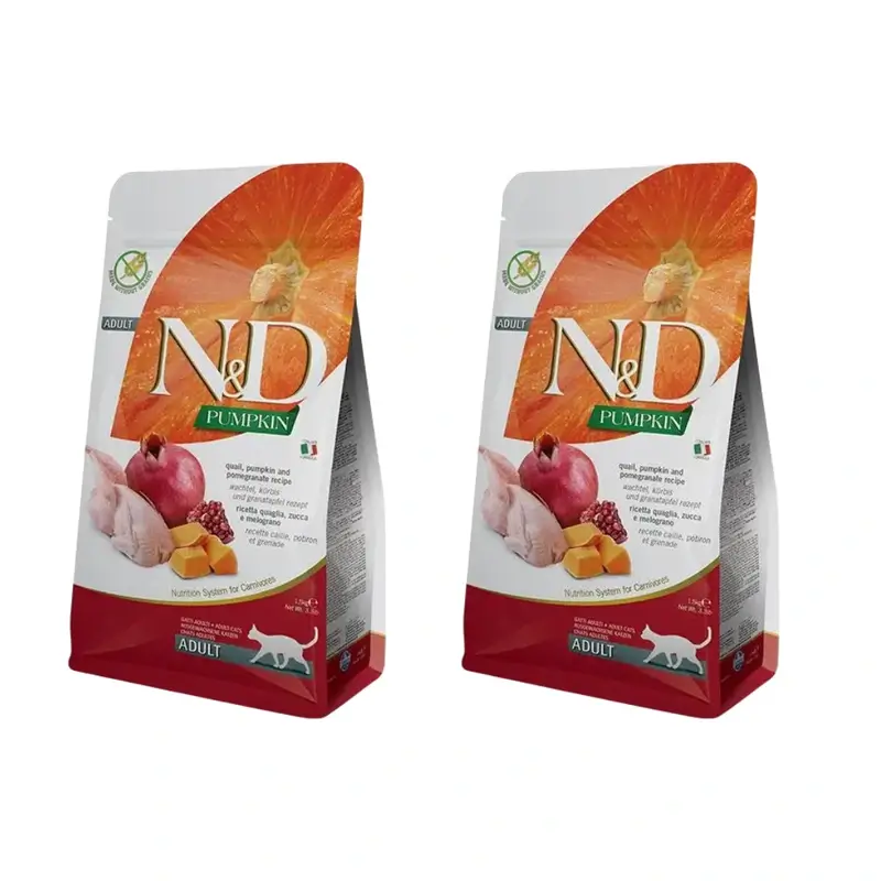 Farmina N&D Cat Pumpkin Quail 300Gr, nourriture pour chat, paquet de 2