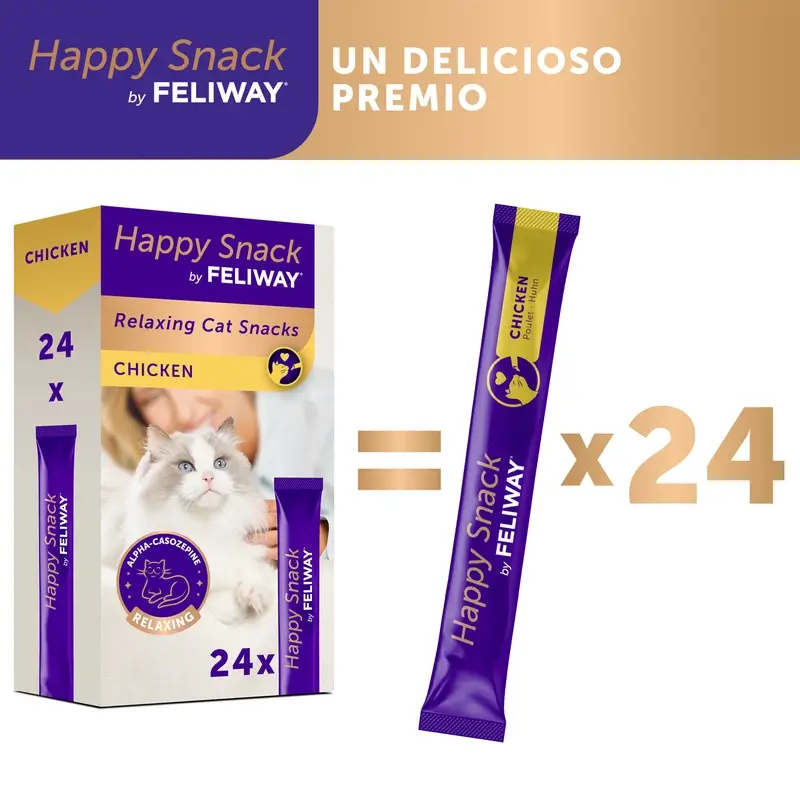 Feliway Happy Snack Saveur Poulet, 24 sachets - Image 9