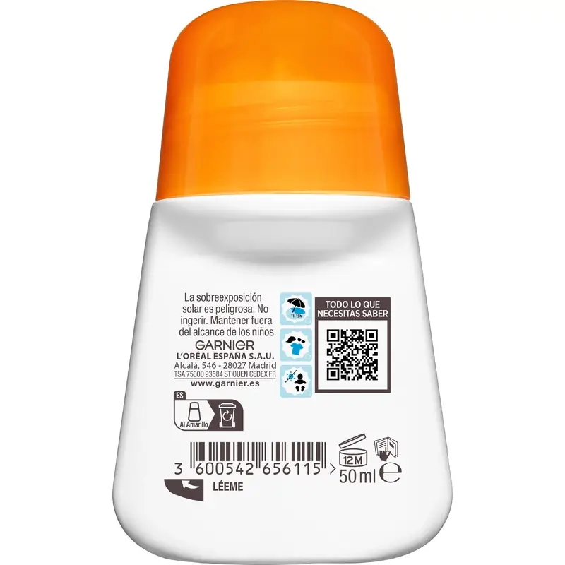 Garnier Delial Delial Sensitive Advanced Kids Roll-On Avec Colour Fps 50+, 50 ml - Image 2