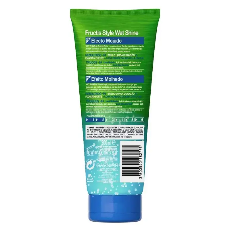 Garnier Fructis Style Gel Wet Shine Wet Effect, Pack 3 x 250 Ml - Image 2