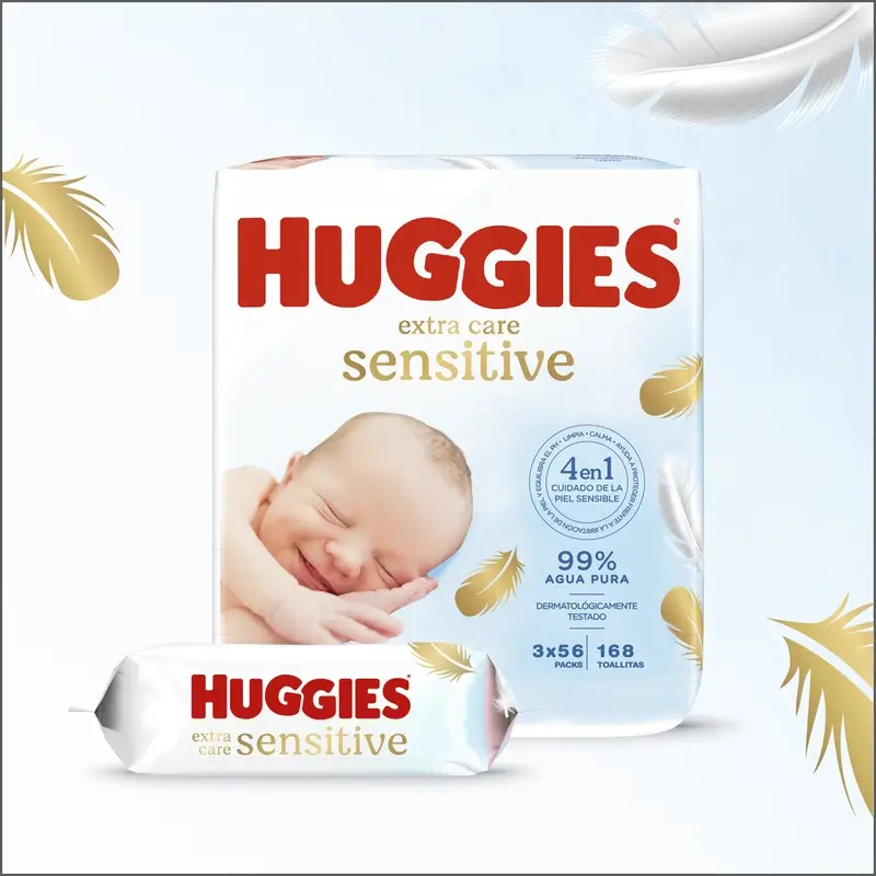 Huggies Extra Care Sensitive Wipes , 48 pcs. - Image 2