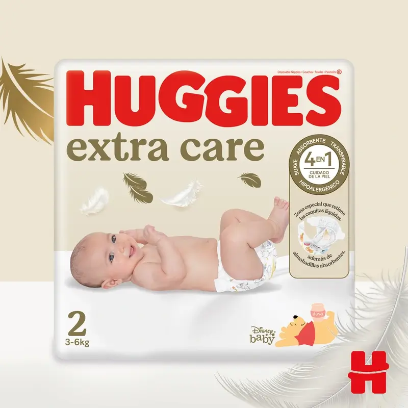 Huggies Extra Care Taille 2 (4-6 Kg) Disney Baby Diaper, 160 Pcs. - Image 3