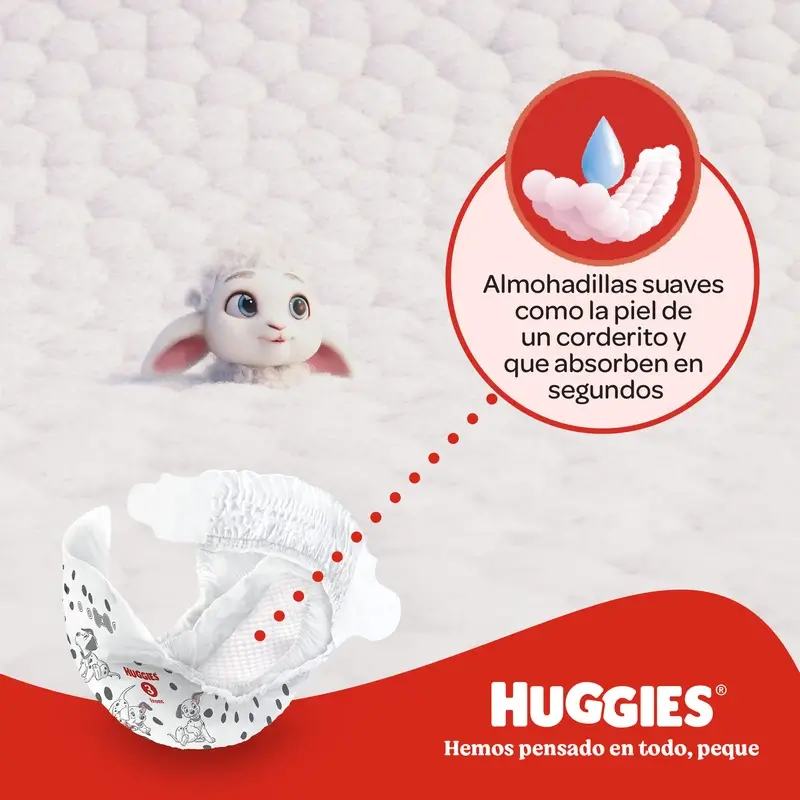 Huggies Little Movers Taille 4 (7-18 Kg) Couche pour bébé Disney, 150 Pcs. - Image 5