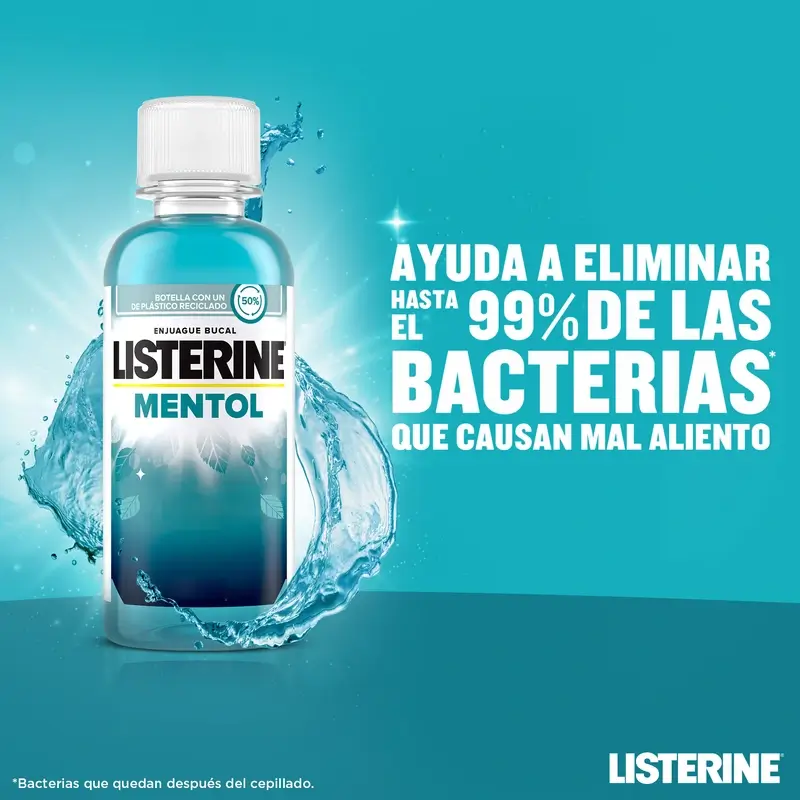 Listerine, bain de bouche au menthol, 95 ml - Image 2