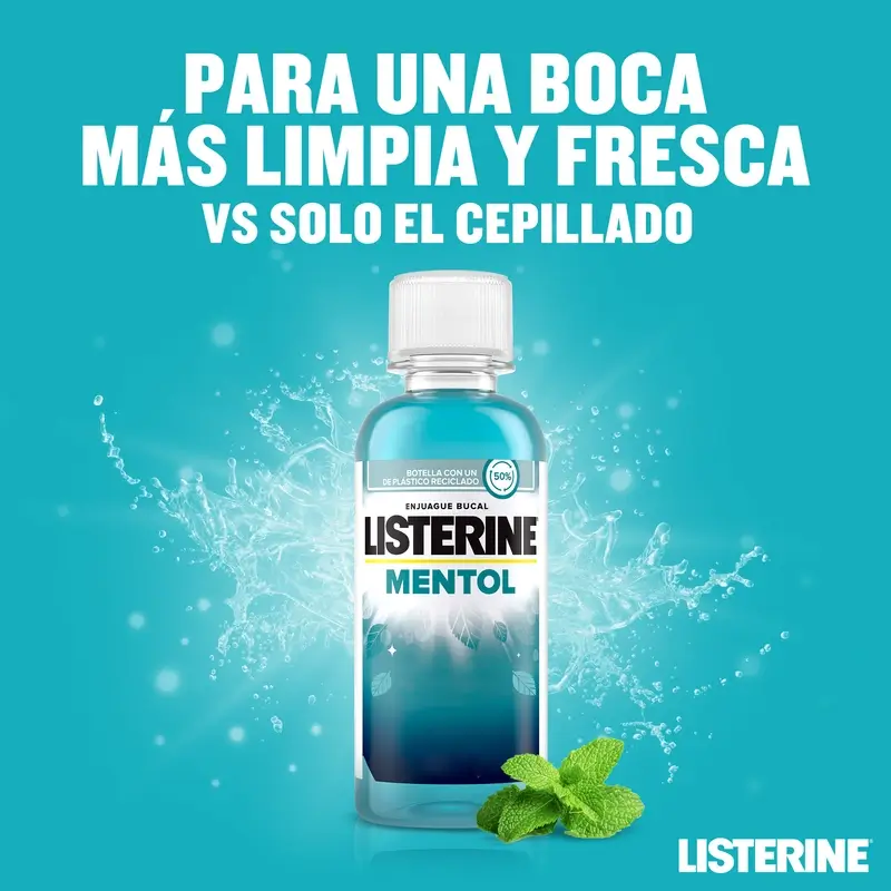 Listerine, bain de bouche au menthol, 95 ml - Image 3
