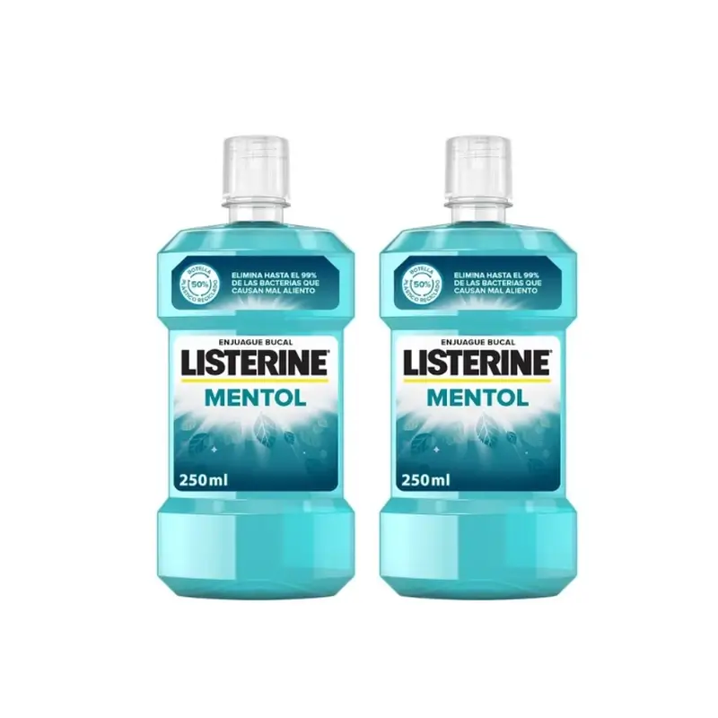 Listerine Menthol Bain de bouche Pack 2 x 250 ml