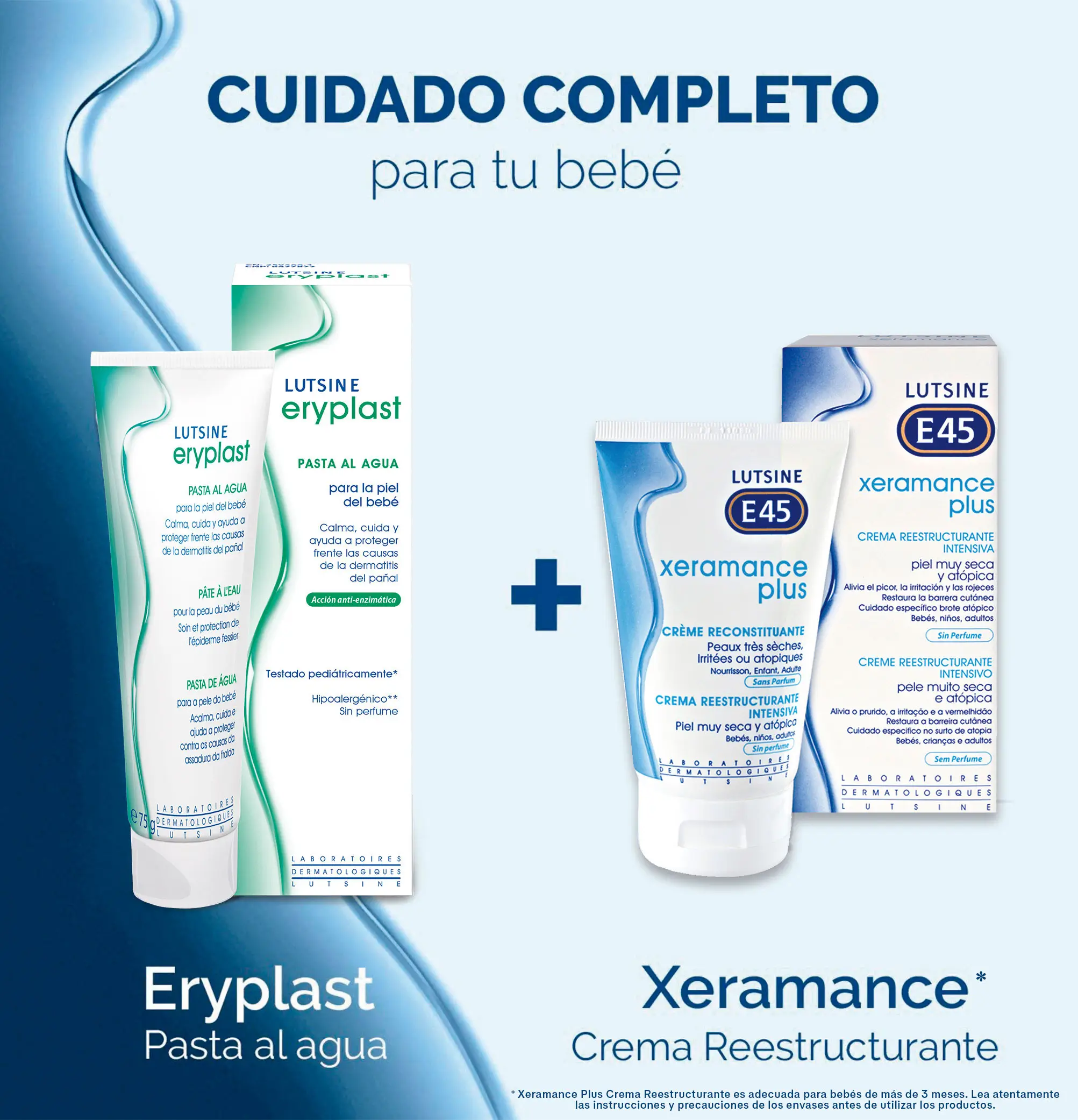 Eryplast Lutsine E45 Crème pour couches de bébé à base d'eau, paquet de 2 x 75 gr - Image 2