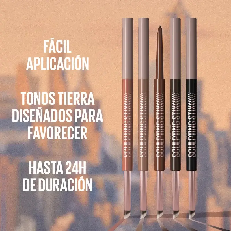 Maybelline New York Sculpting Stix Eyeliner 2 en 1, Black Blur 016, 0,7G - Image 6