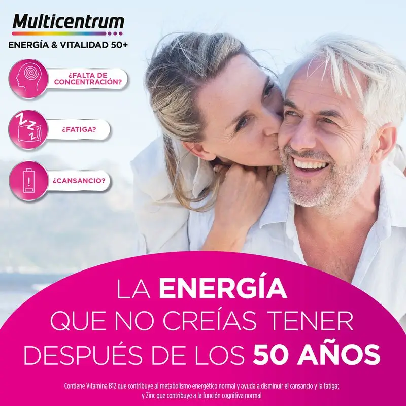 Multicentrum Energie & Vitalité 50+, 30 flacons - Image 2