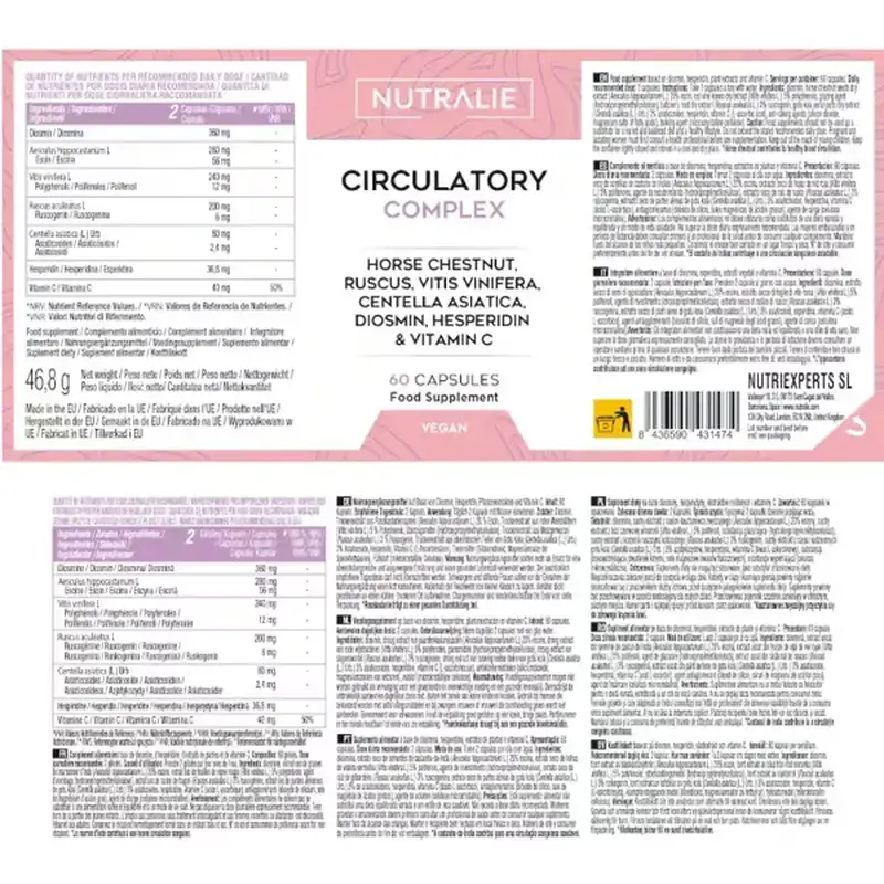 Nutralie Complexe Circulatoire avec Diosmine + Hespéridine, 60 gélules - Image 5