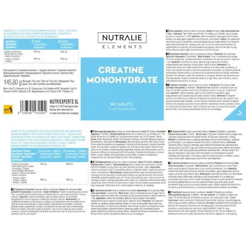 Nutralie Créatine Monohydrate 6000Mg, 90 comprimés - Image 5