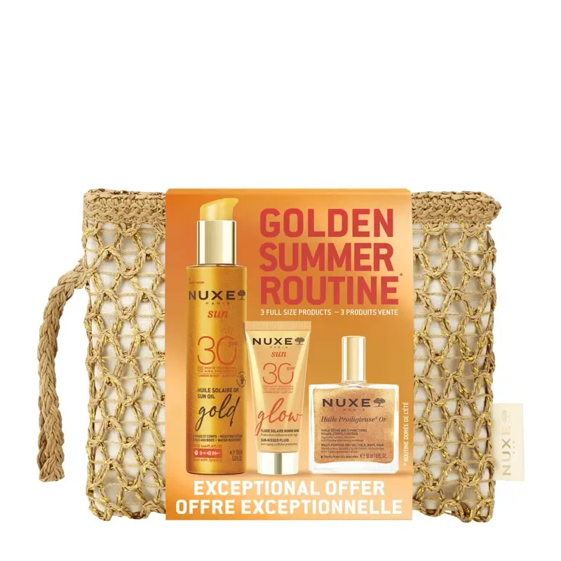 Trousse de toilette multi-gammes Nuxe Sun Golden Summer Routine , 240 ml